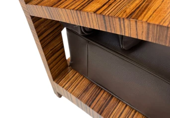 Two Art Deco Lounge Chairs with Leather Cushions France, 1930s